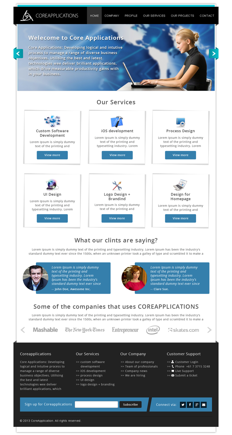 Web Design par the-lion-king pour Core Applications | Design #2867906