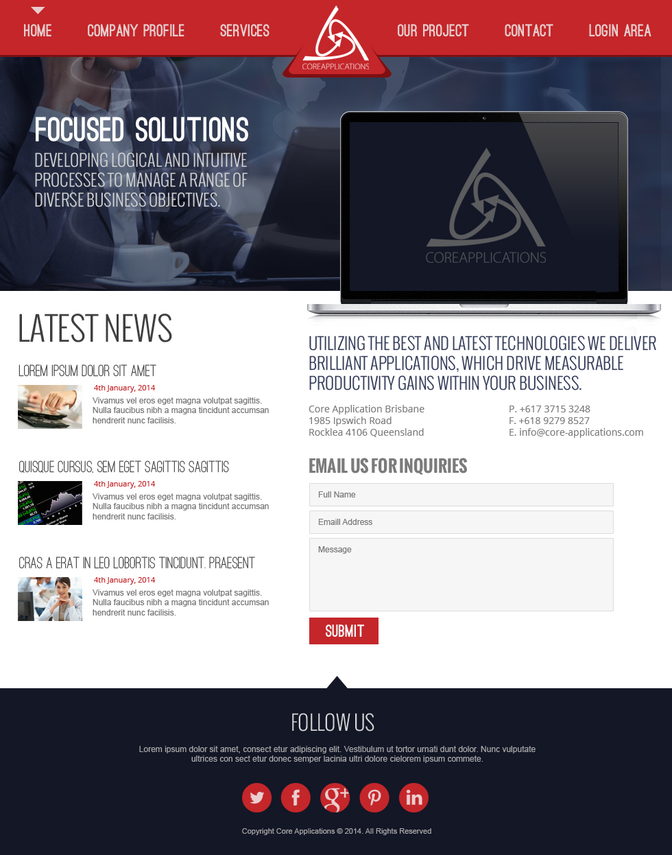 Web Design by jeckx2 for Core Applications | Design #2898384
