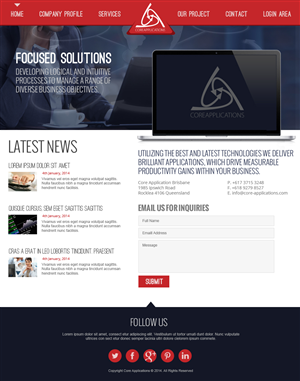 Web Design by jeckx2 for Core Applications | Design #2898384