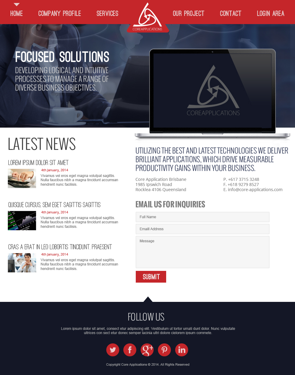 Web Design by jeckx2 for Core Applications | Design #2898385