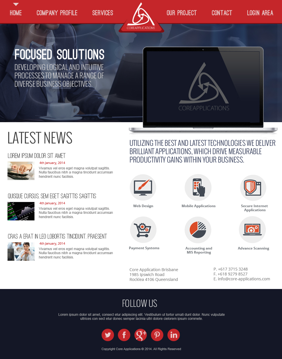Web Design by jeckx2 for Core Applications | Design #2898584