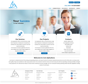 Web Design by Brajpal Freelance Website Designer for Core Applications | Design #2879853
