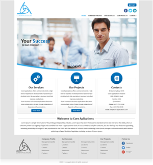 Web Design by Brajpal Freelance Website Designer for Core Applications | Design: #2879941