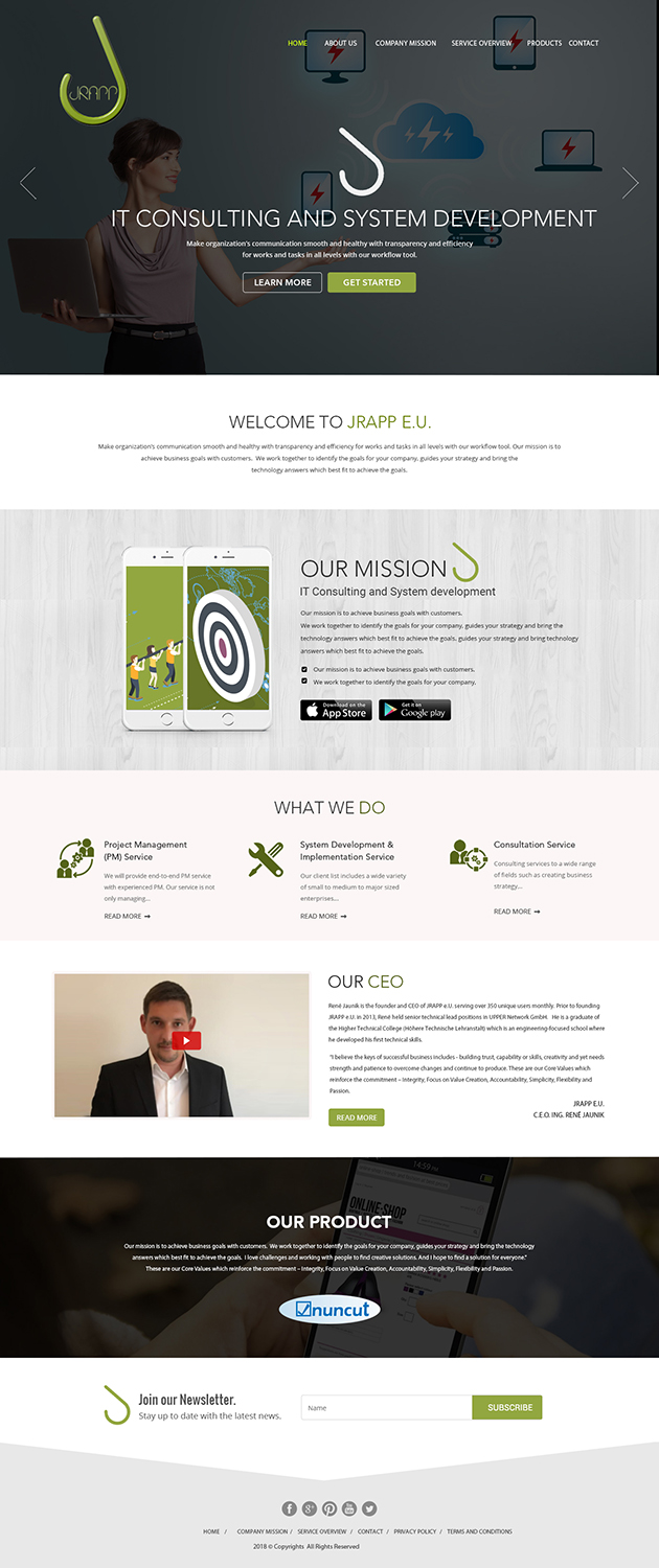 Web Design by Samuthirakani for JRAPP e.u. | Design #19215959
