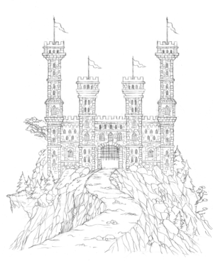 Illustration of a Keep for Dungeons and Dragons | Graphic Design by SangBlater