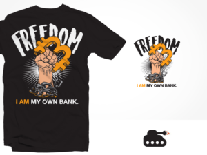 Help free the world from monetary slavery, with Bitcoin! | Diseño de Camiseta por ArtTank