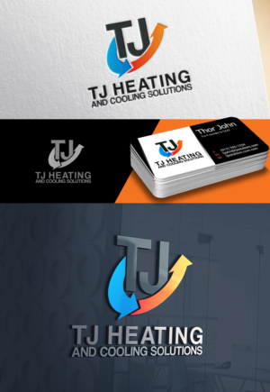 T J Heating And Cooling Solutions | Logo Design by AnjelsS