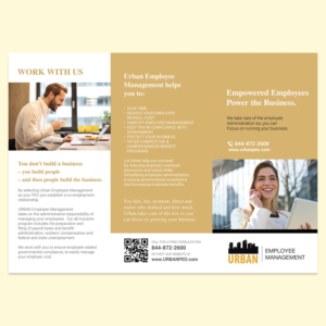 Design de Brochure par workshekhar755 pour Urban Employee Management | Design : #19183811