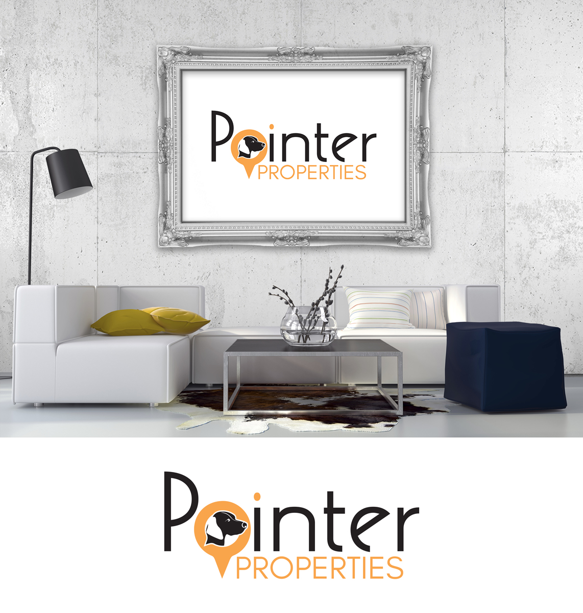 Elegant, Traditional, Real Estate Logo Design for Pointer Properties by