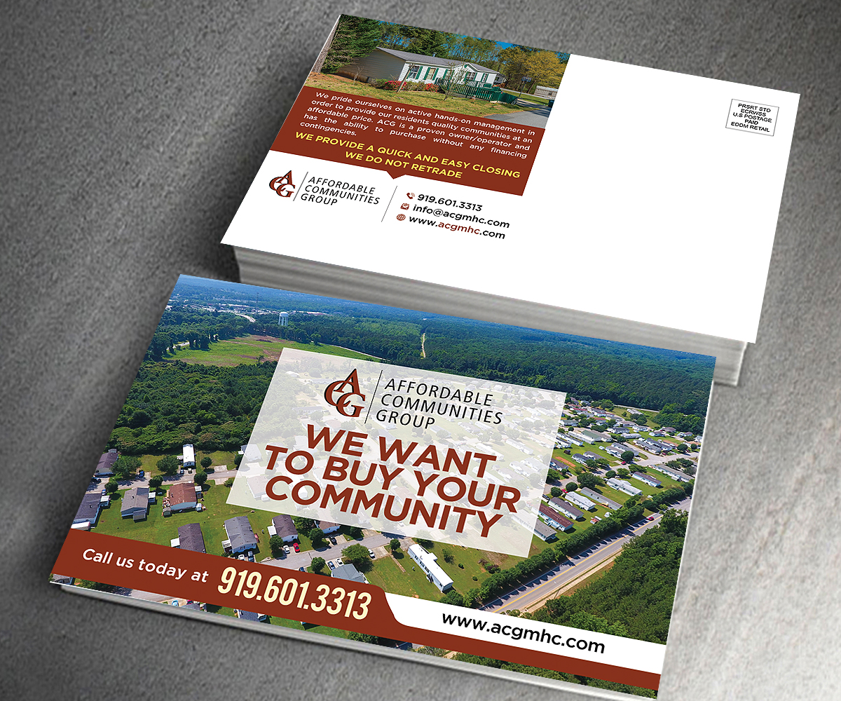 Postcard Design by Designers Hub for Affordable Communities Group | Design #19235334