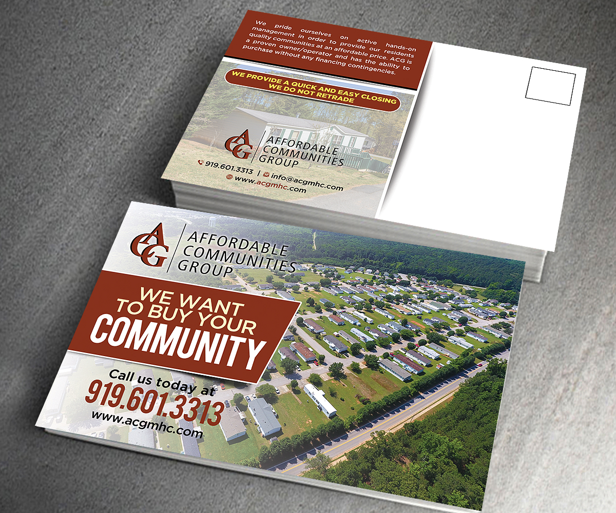 Postcard Design by Designers Hub for Affordable Communities Group | Design #19278229