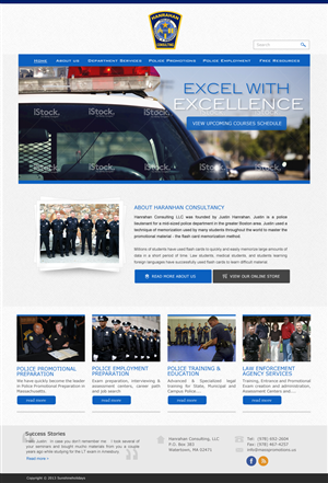 Website Makeover for Local small business Law Enforcement Vendor | Web Design by JM