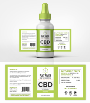 LABEL FOR Flat River Infusions CBD OIL !! | Design Étiquette par SAI DESIGNS
