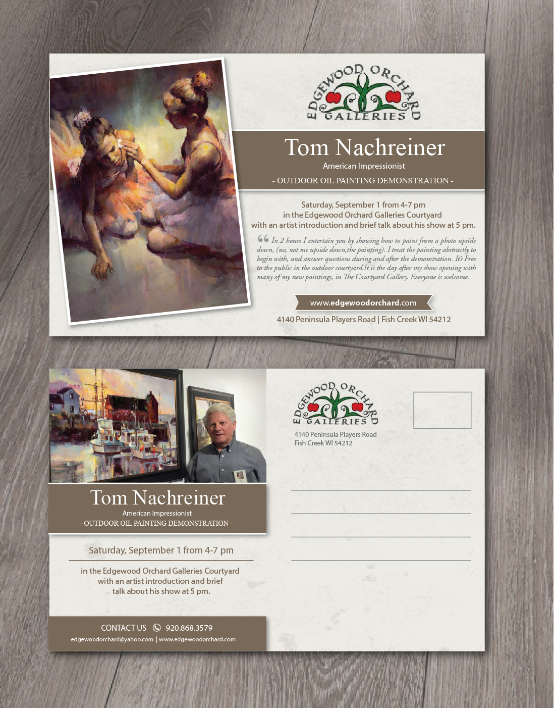 Postcard Design by alex989 for Edgewood Orchard Galleries | Design #19209521