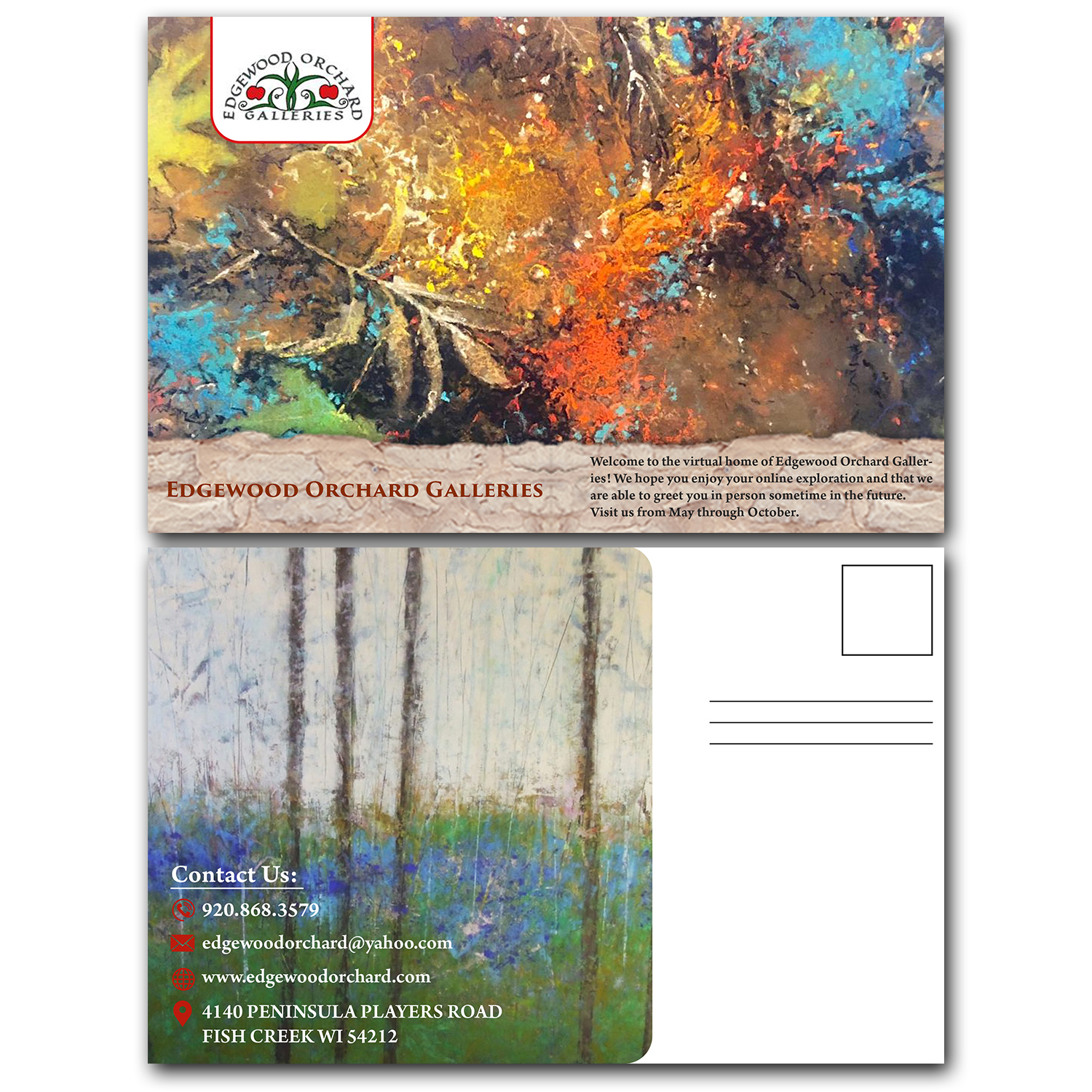 Diseño de Postal por debdesign para Edgewood Orchard Galleries | Diseño #19205069