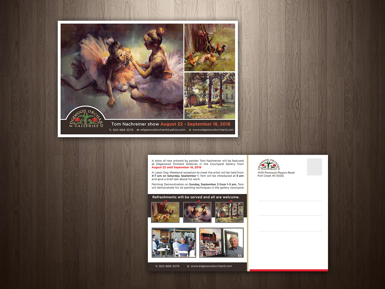 Postcard Design by debdesign for Edgewood Orchard Galleries | Design #19242858