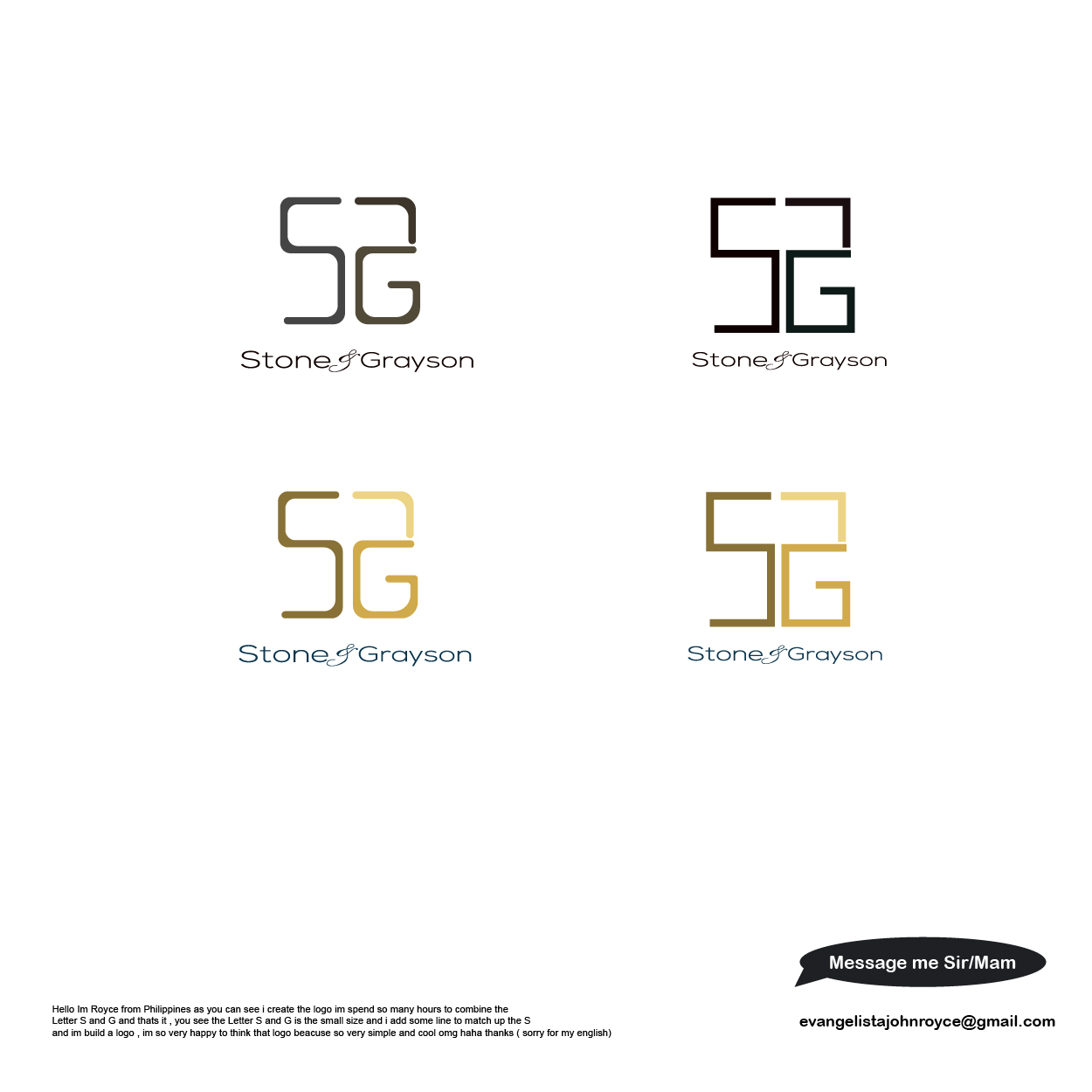 Logo Design by Roycyy for Stone and Grayson | Design #19195363