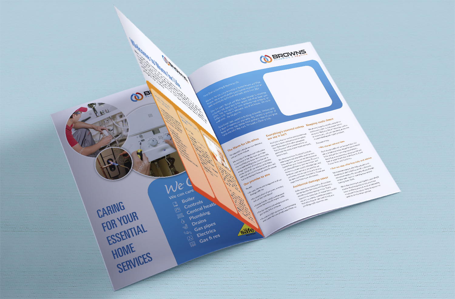 Brochure Design by Deziners Zone for Browns Plumbing & Heating Limited | Design #19220037
