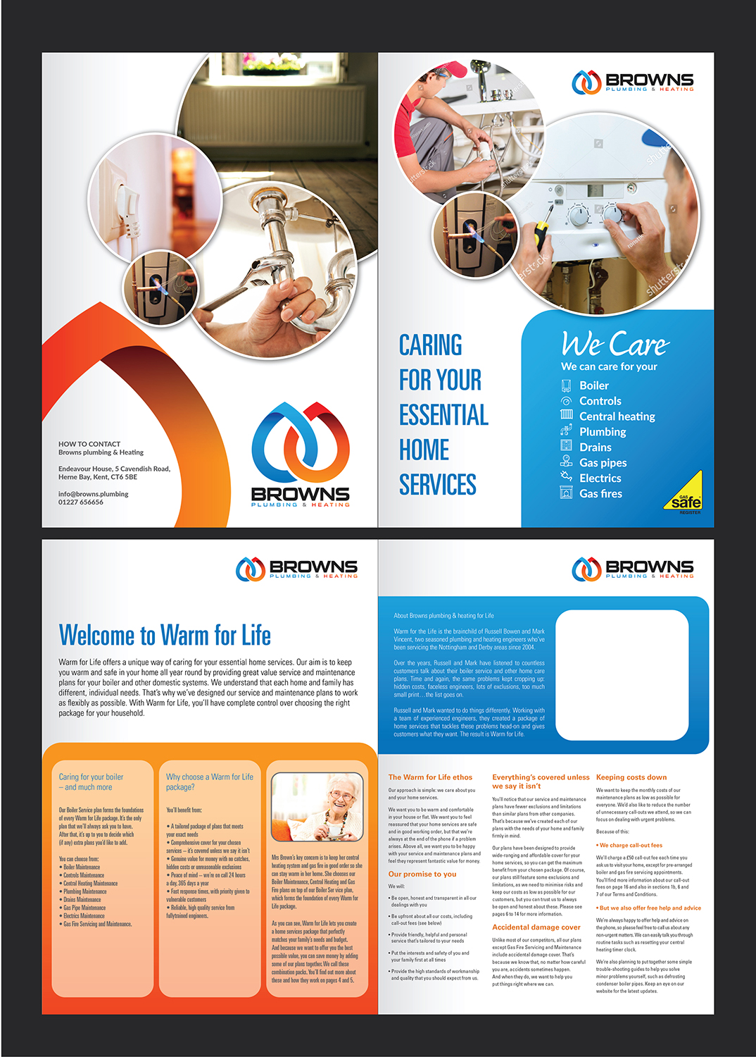 Brochure Design by Deziners Zone for Browns Plumbing & Heating Limited | Design #19240592