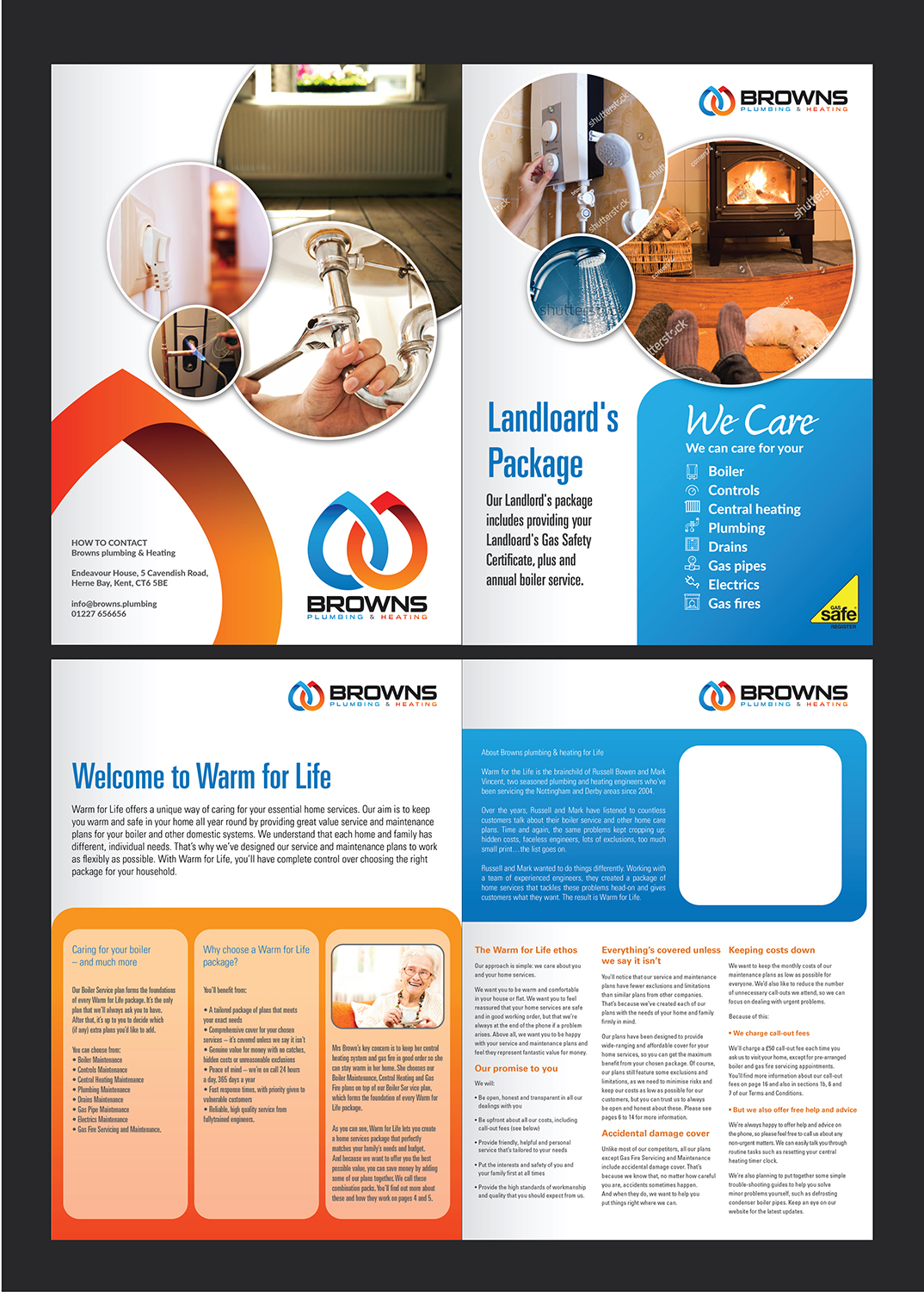 Brochure Design by Deziners Zone for Browns Plumbing & Heating Limited | Design #19240593