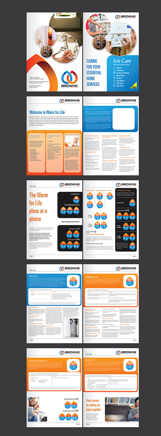 Brochure Design by Deziners Zone for Browns Plumbing & Heating Limited | Design #19244597