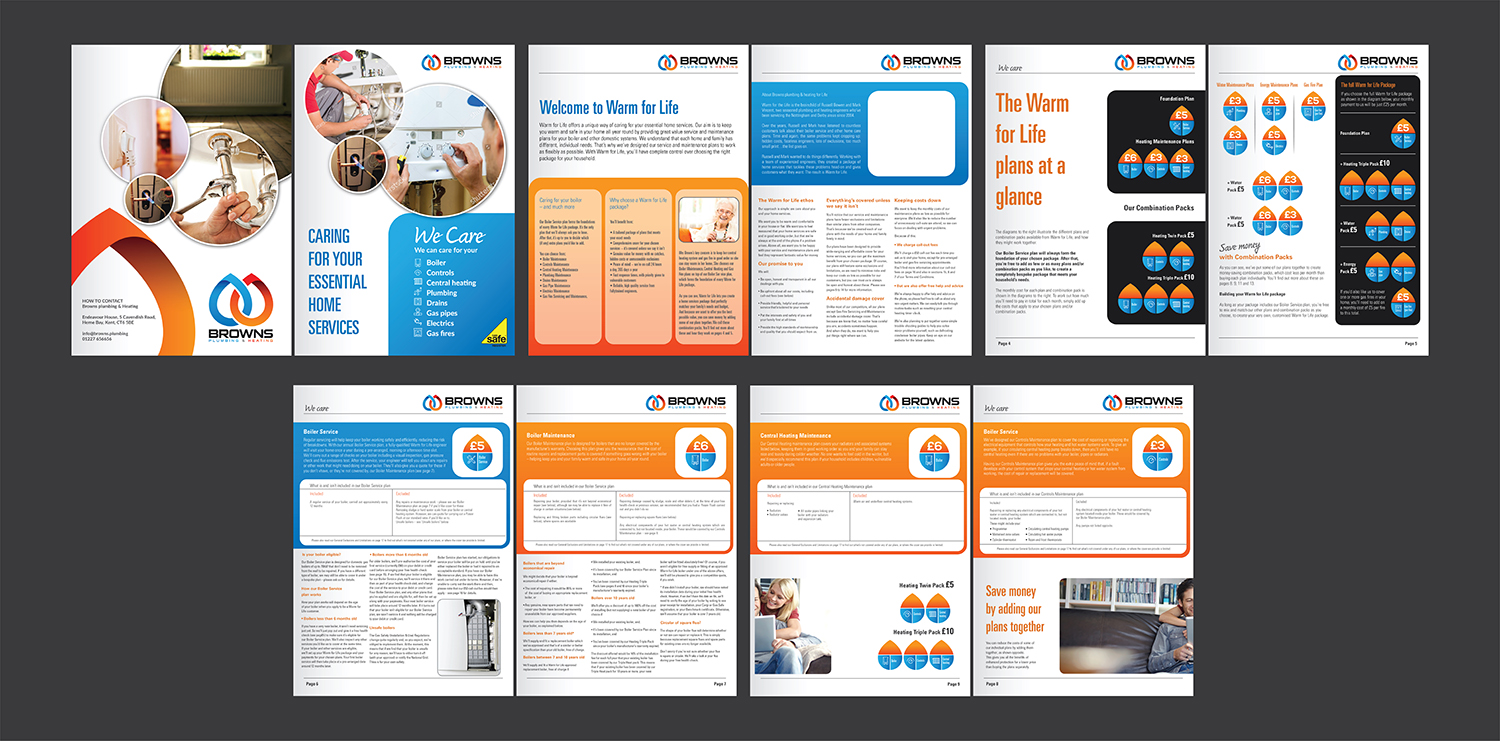 Brochure Design by Deziners Zone for Browns Plumbing & Heating Limited | Design #19244600