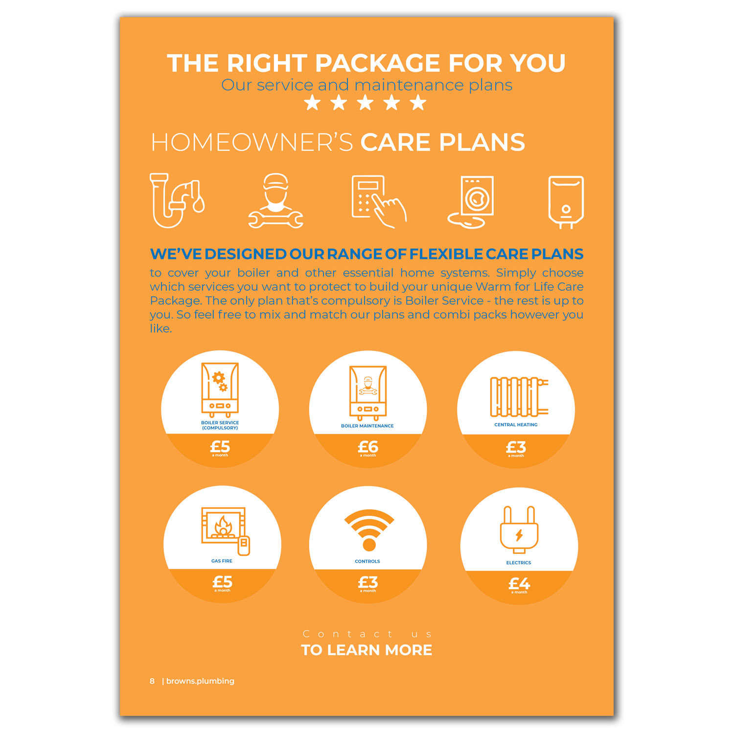 Brochure Design by Creative_Sinapsi for Browns Plumbing & Heating Limited | Design #19246894