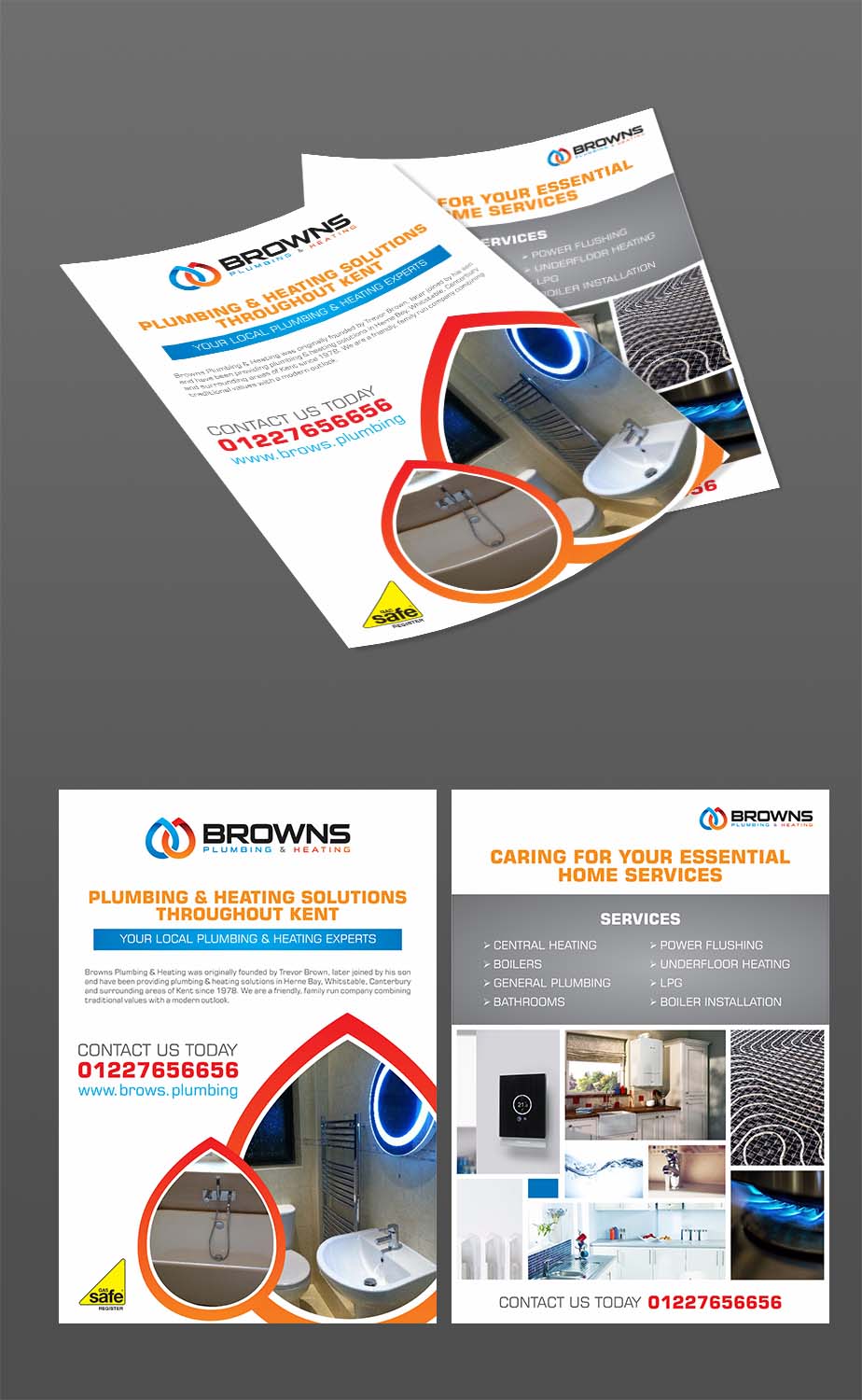 Brochure Design by aspiremedia for Browns Plumbing & Heating Limited | Design #19228753