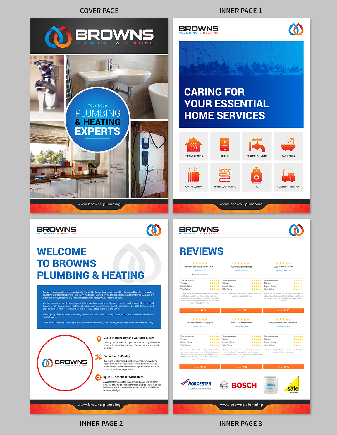 Brochure Design by SAI DESIGNS for Browns Plumbing & Heating Limited | Design #19229745