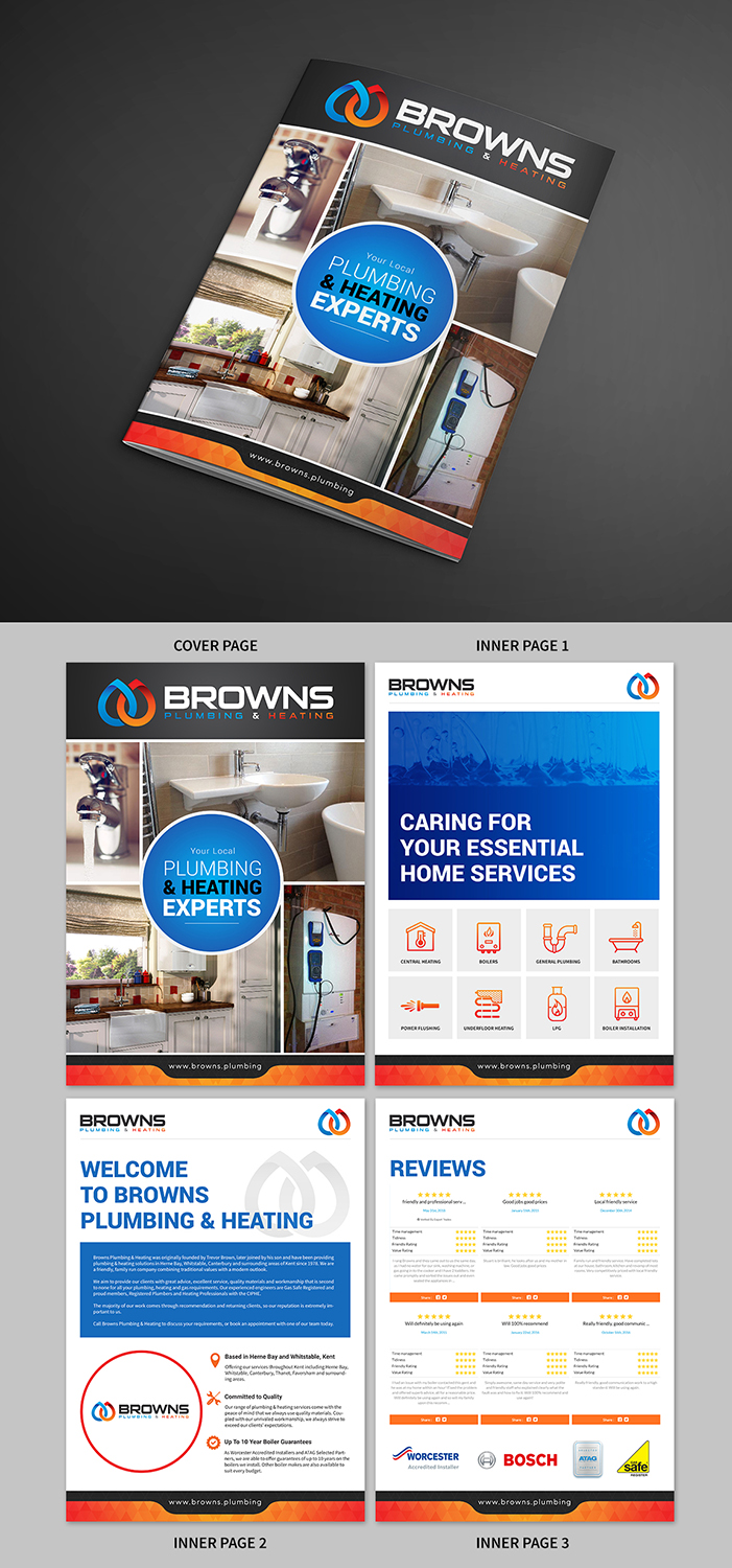 Brochure Design by SAI DESIGNS for Browns Plumbing & Heating Limited | Design #19246435