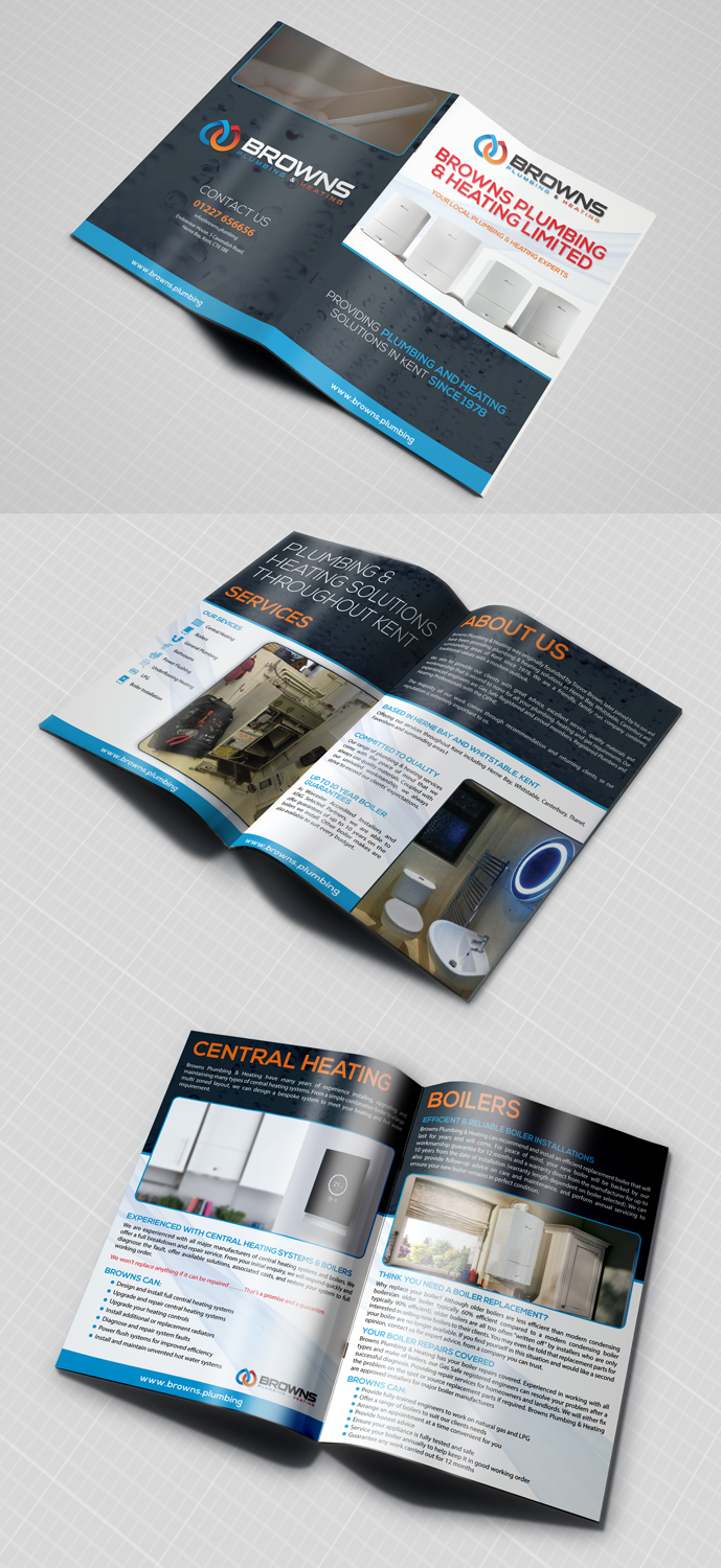 Design de Brochure par Dexter Solutions pour Browns Plumbing & Heating Limited | Design #19212099