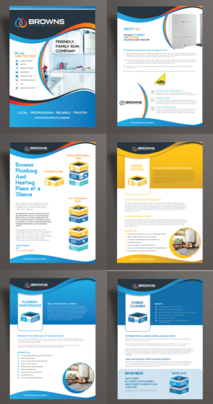 Brochure Design by ilovedesign1 for Browns Plumbing & Heating Limited | Design #19239920