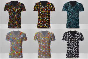 Valentine's Day Print for Scrub Top | T-Shirt-Design von Kero