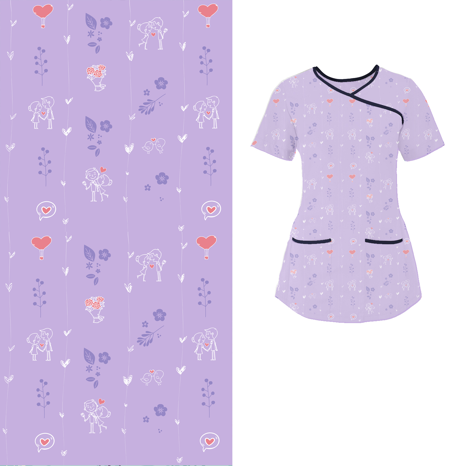 T-shirt Design by Iva Almeida for Lydia's Uniforms | Design #19212042