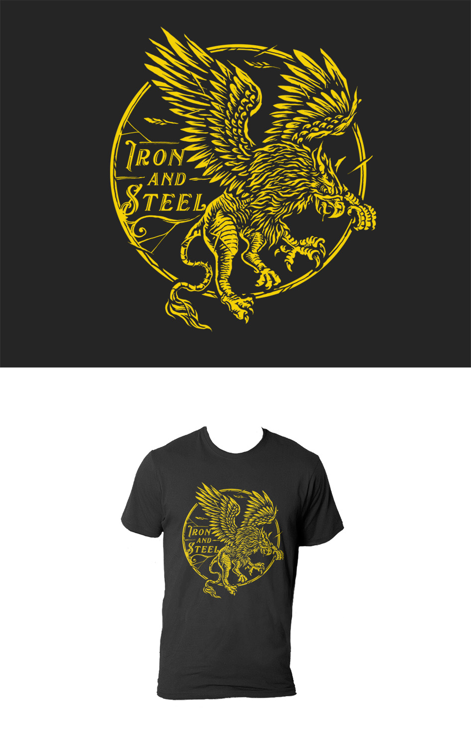 T-Shirt-Design von krizvector für Iron and Steel clothing | Design #19247709