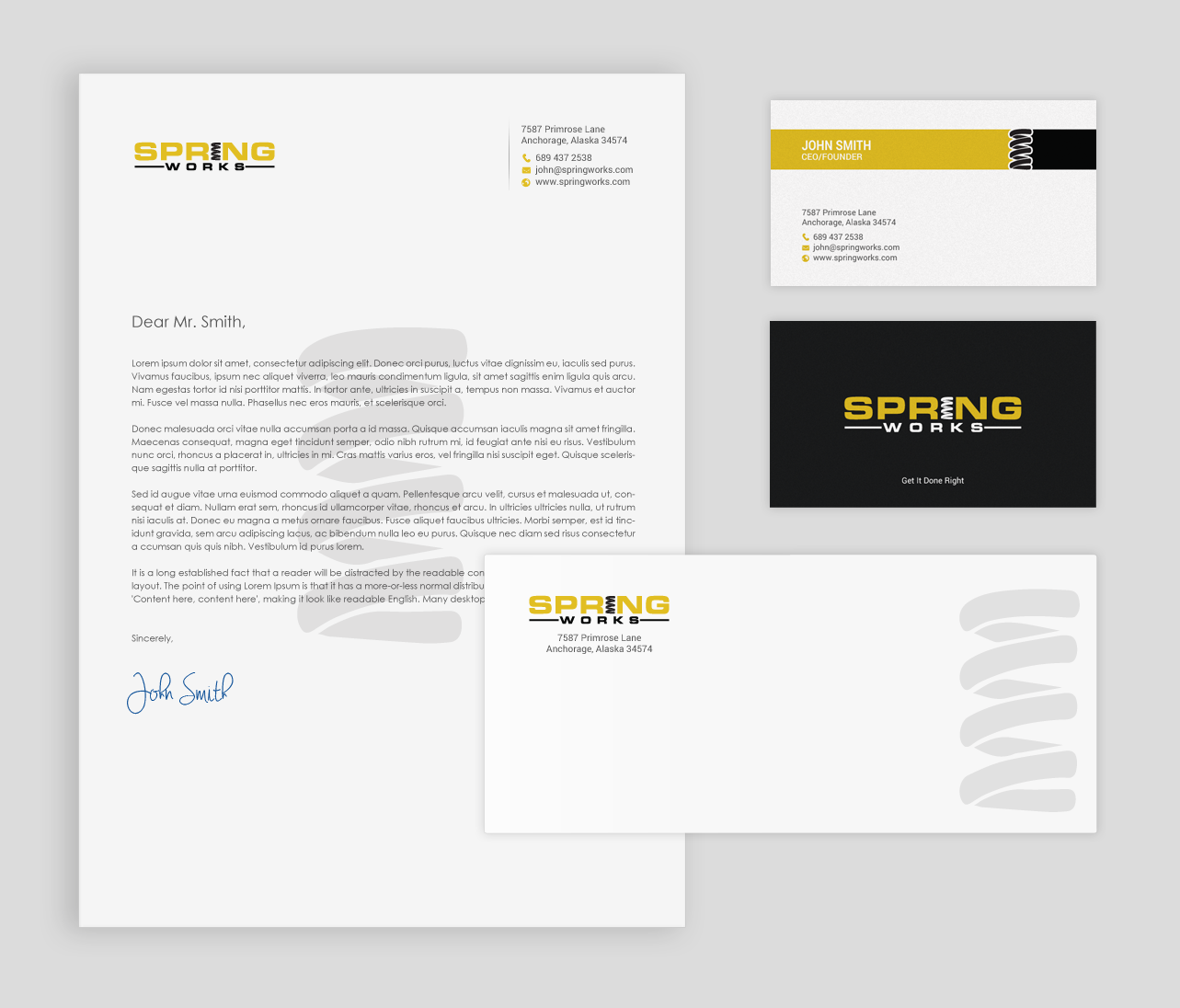 Schreibwaren-Design von chandrayaan.creative für Spring Works Inc | Design #19209241