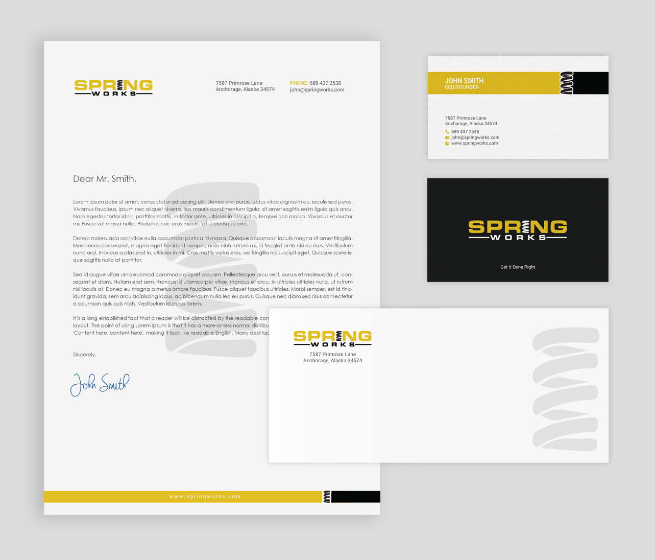 Schreibwaren-Design von chandrayaan.creative für Spring Works Inc | Design #19209244