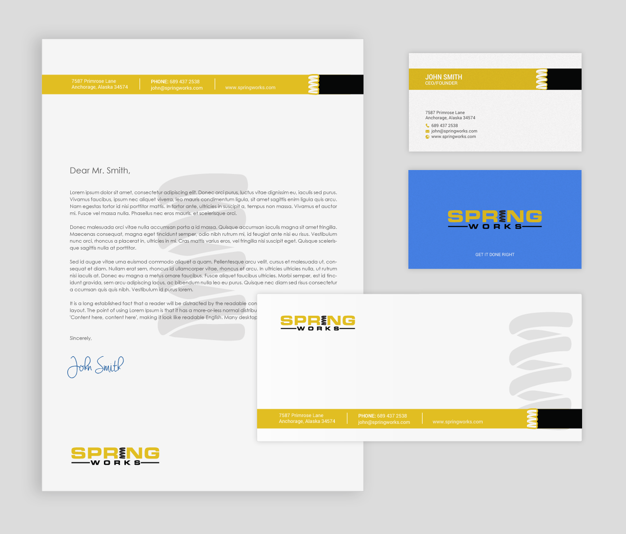 Schreibwaren-Design von chandrayaan.creative für Spring Works Inc | Design #19209251