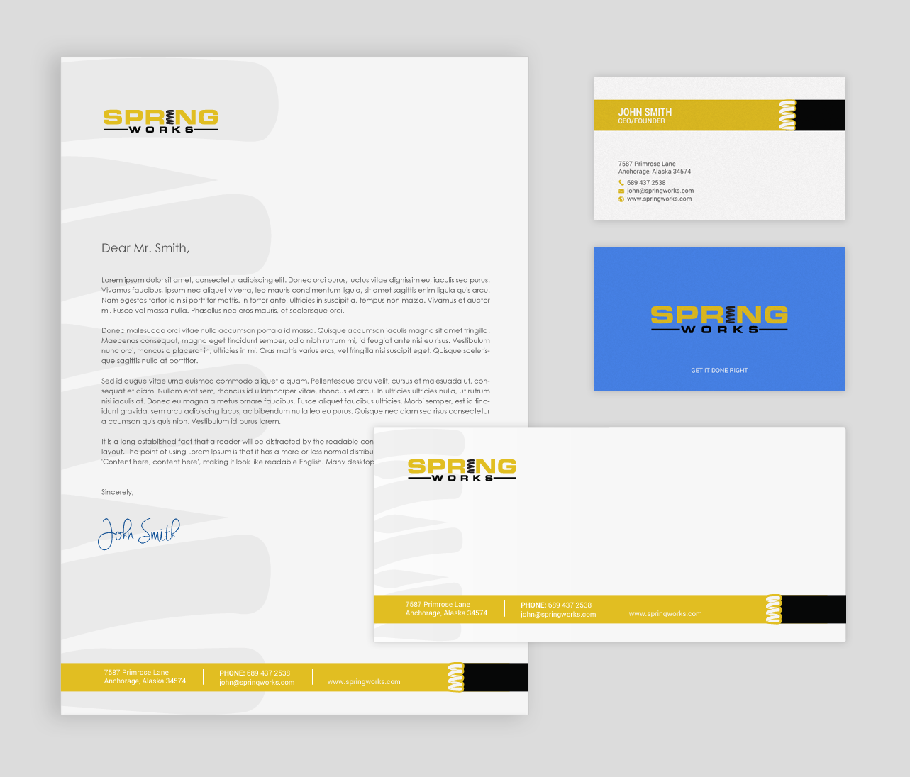 Schreibwaren-Design von chandrayaan.creative für Spring Works Inc | Design #19209252