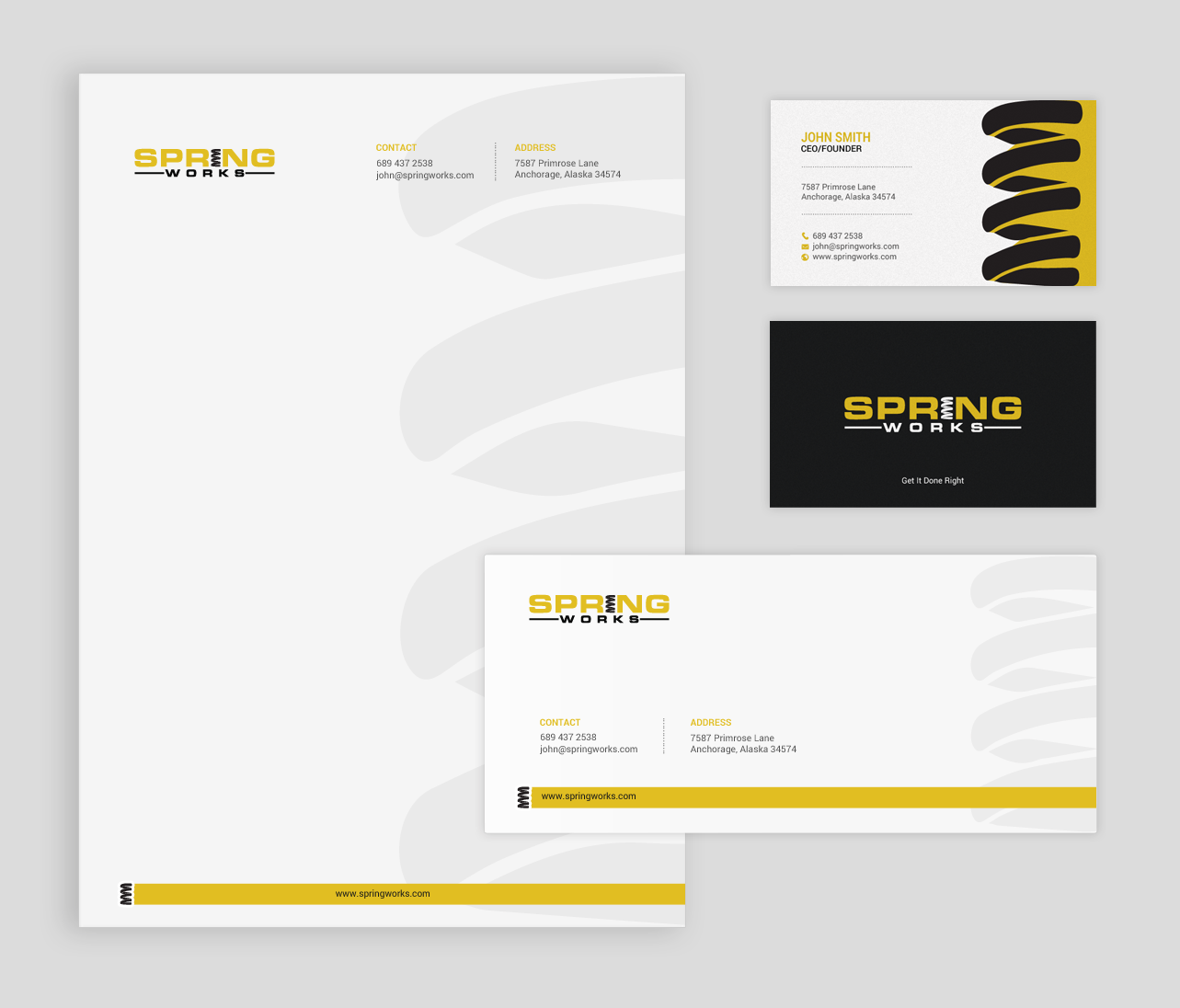 Schreibwaren-Design von chandrayaan.creative für Spring Works Inc | Design #19211109