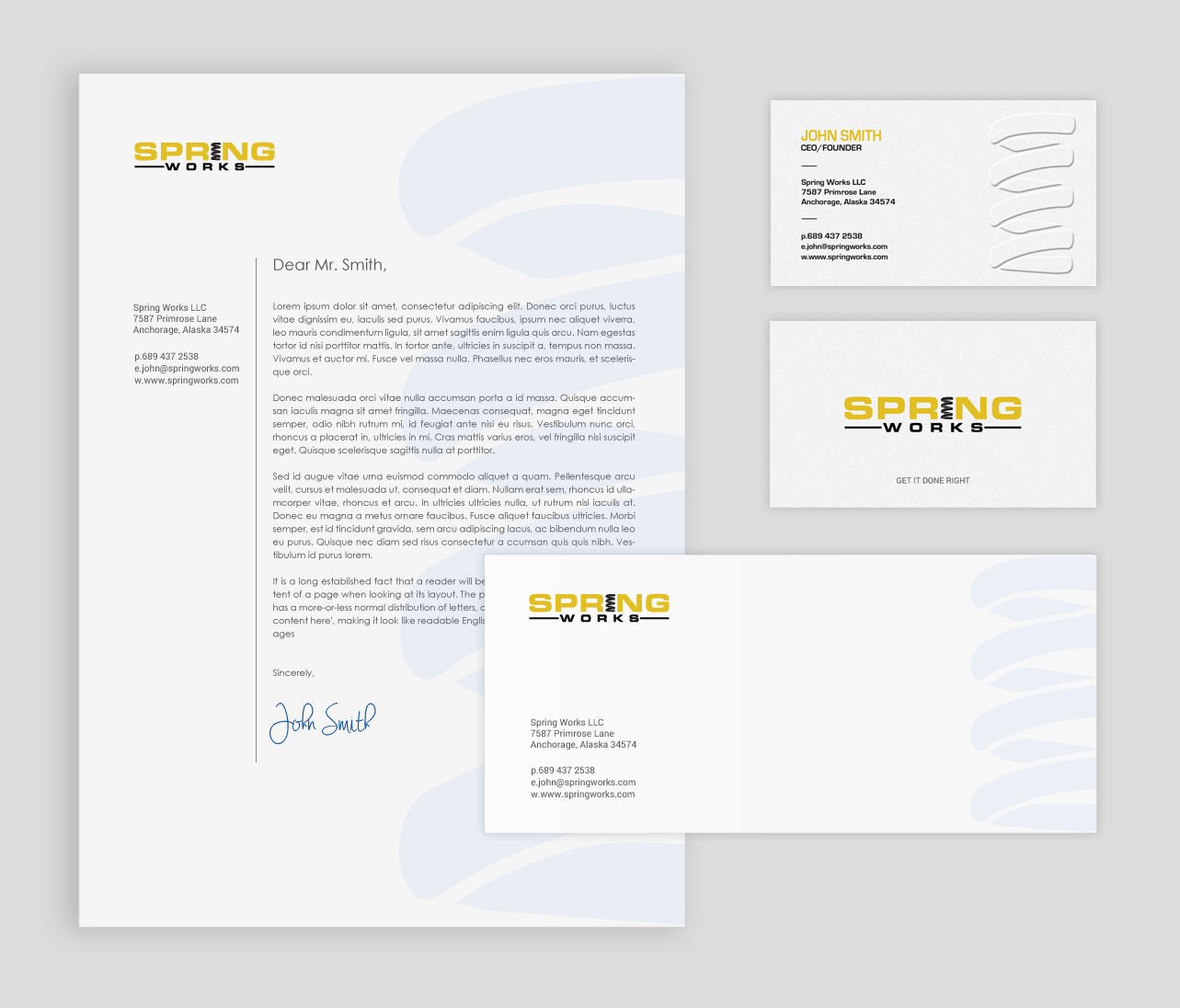 Schreibwaren-Design von chandrayaan.creative für Spring Works Inc | Design #19211111