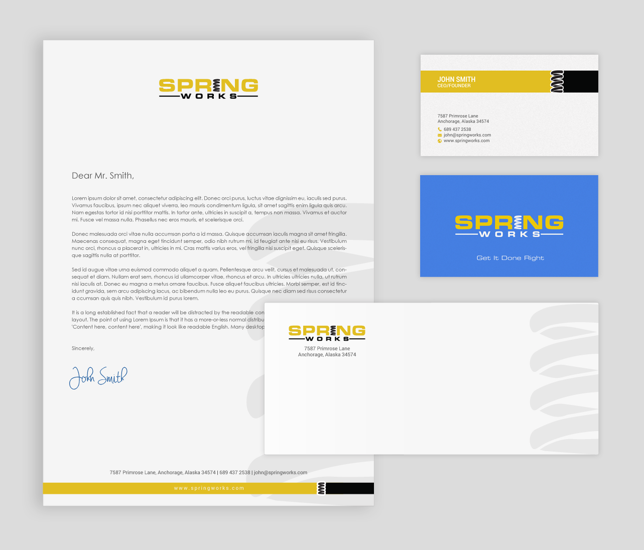 Schreibwaren-Design von chandrayaan.creative für Spring Works Inc | Design #19218532