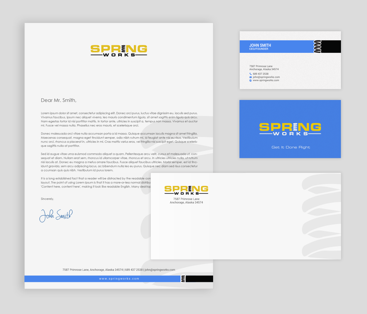 Schreibwaren-Design von chandrayaan.creative für Spring Works Inc | Design #19218533