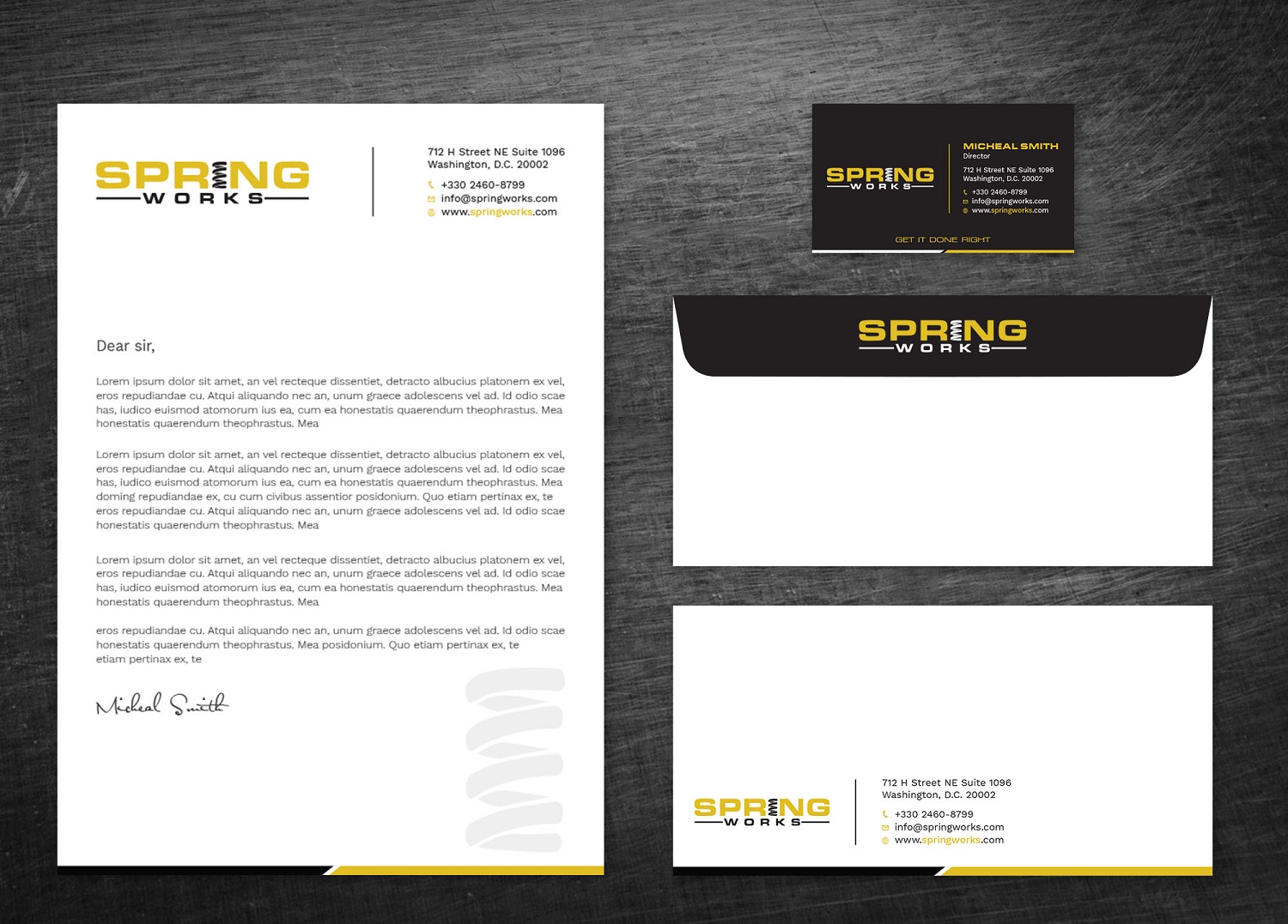 Stationery Design by Tripti Ranjan Gain for Spring Works Inc | Design #19227156