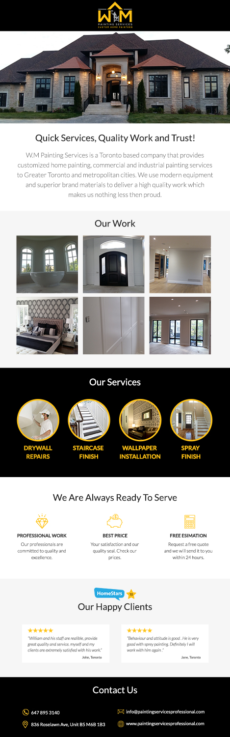 Email Marketing Design by Laurra for WM Painting Services | Design #19216153