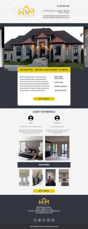 Email Marketing Design by Kristina Andonoff for WM Painting Services | Design: #19213799