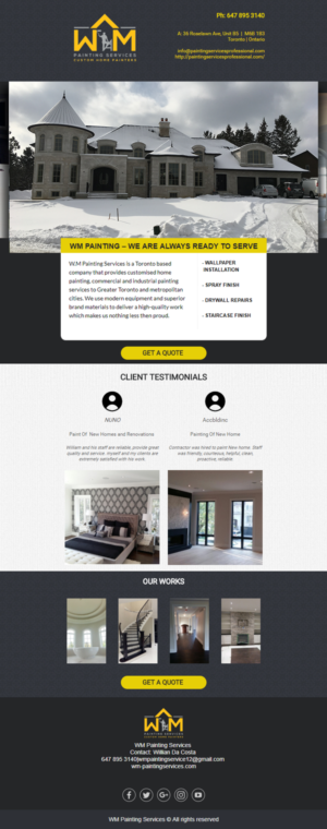 Email Marketing Design by Kristina Andonoff for WM Painting Services | Design: #19216578