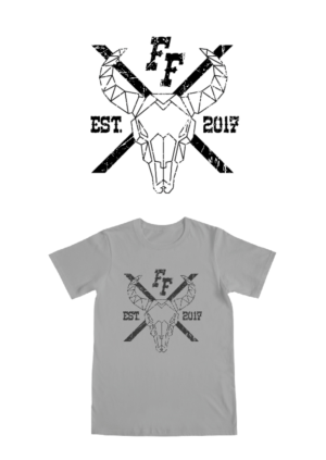 FarmFit design: Bull with horns outline with cross | T-Shirt-Design von eleven