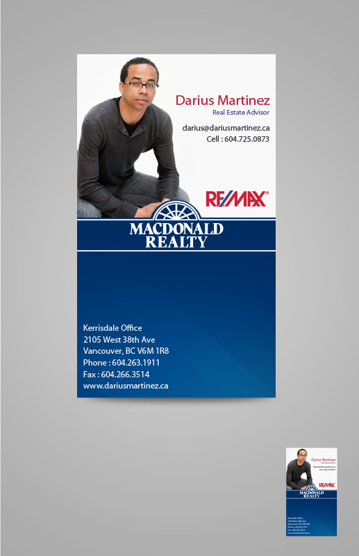 Diseño de Tarjeta de Presentación por pb para RE/MAX Select Realty | Diseño #672451