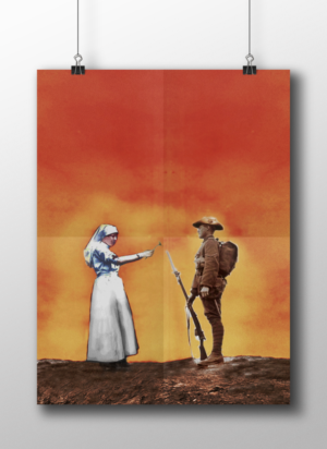 1916 World War One Love story poster graphic-design | Diseño Gráfico por Amduat Design
